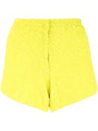 Manish Arora - Sequinned Shorts - Women - Nylon/polyester - 36, Yellow/orange, Nylon/polyester