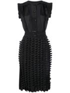 Maison Margiela Embroidered Belted Dress - Black