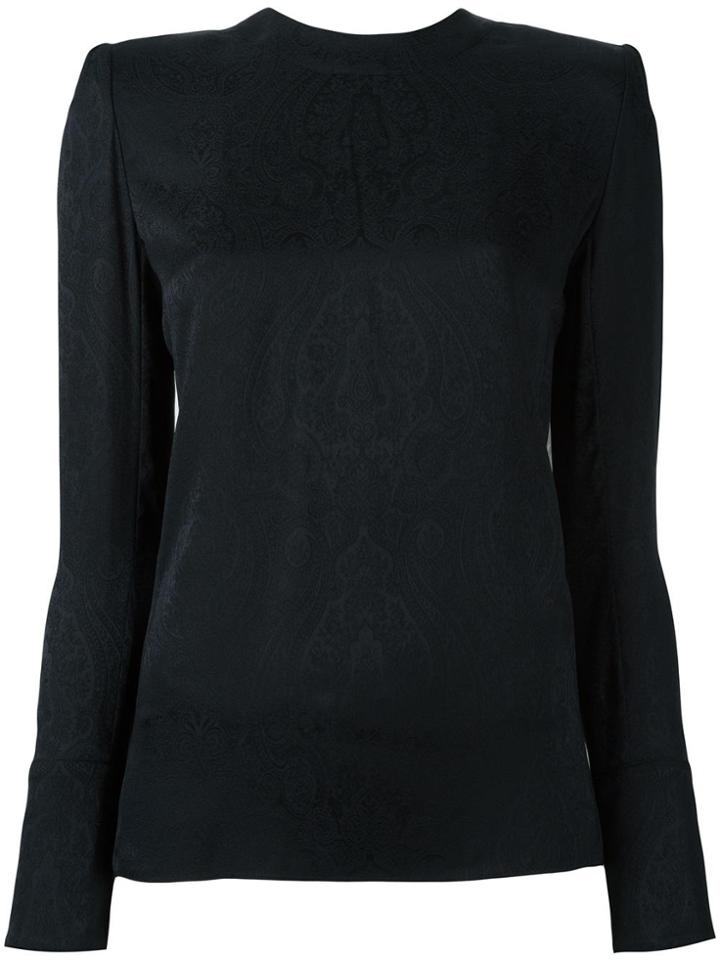 Balmain Paisley Detail Blouse - Black