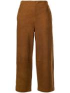 Vince Cropped Trousers - Brown