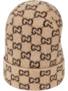 Gucci Double G Pattern Beanie - Neutrals