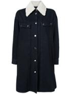 Mm6 Maison Margiela Denim Midi Coat - Blue