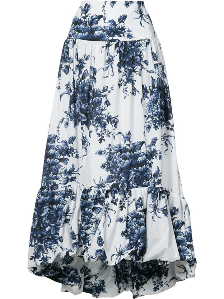 Sonia Rykiel Flared Floral Skirt - White