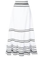 Sonia Rykiel Flared Floral Skirt - White