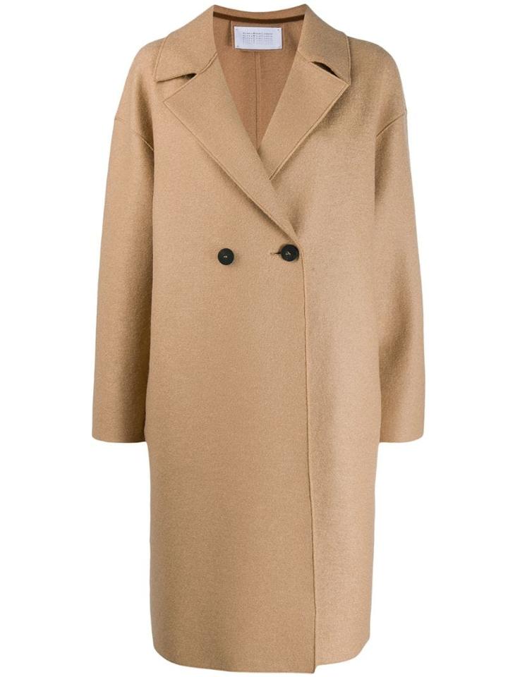 Harris Wharf London Double-breasted Buttoned Coat - Neutrals