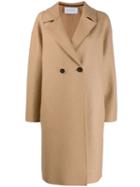 Harris Wharf London Double-breasted Buttoned Coat - Neutrals