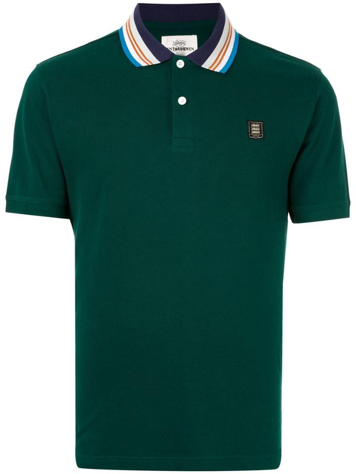 Kent & Curwen Contrasting Collar Polo Shirt - Green