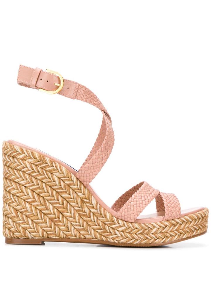 Stuart Weitzman Elsie Wedge Espadrilles - Pink