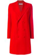 Givenchy Double Breasted Coat - Red