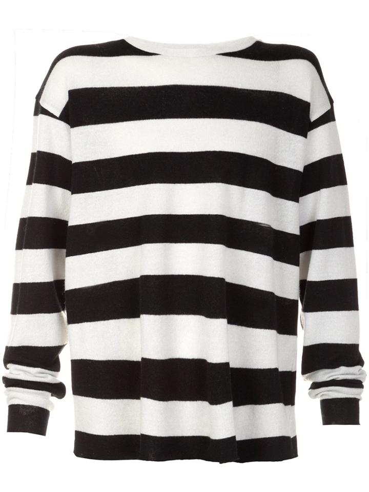 The Elder Statesman Striped Jumper - Black