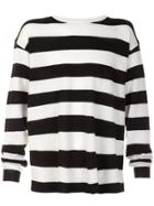 The Elder Statesman Striped Jumper - Black