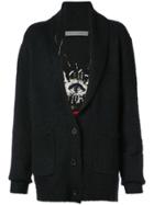 Raquel Allegra Friendship Love Truth Knitted Cardigan - Black
