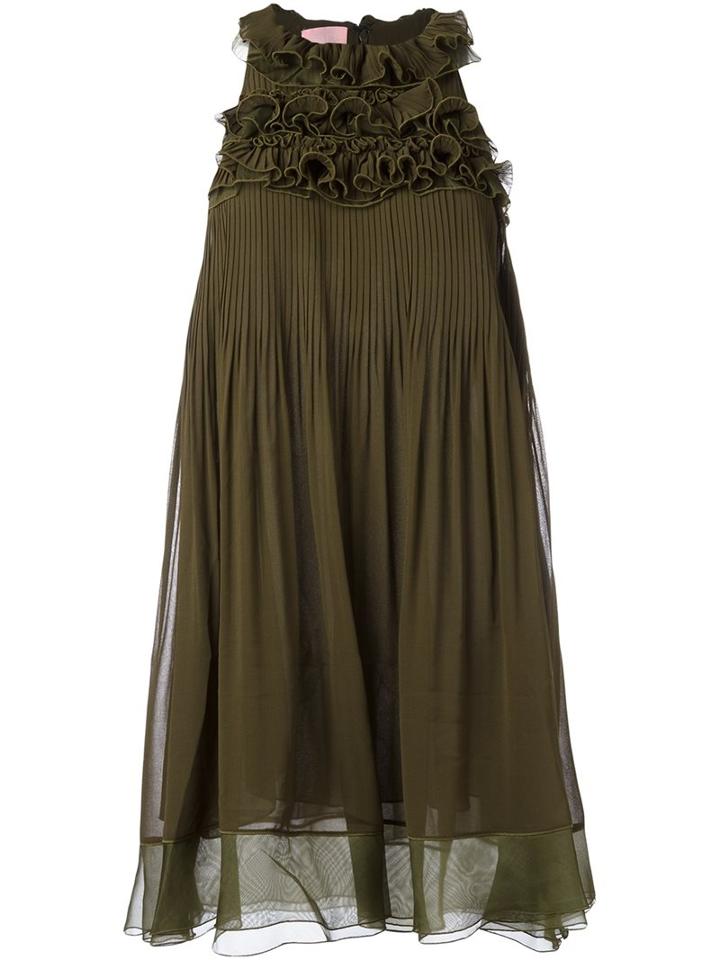 Giamba Ruffled Neck Dress