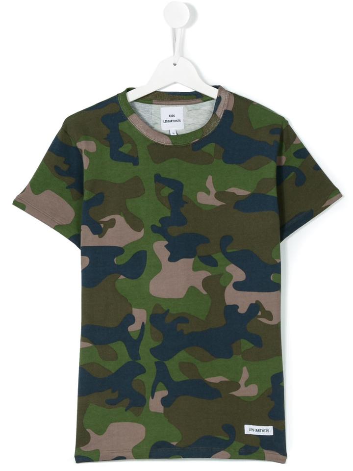 Les (art)ists Kids - Teen Kanye Camouflage T-shirt - Kids - Cotton - 14 Yrs, Green