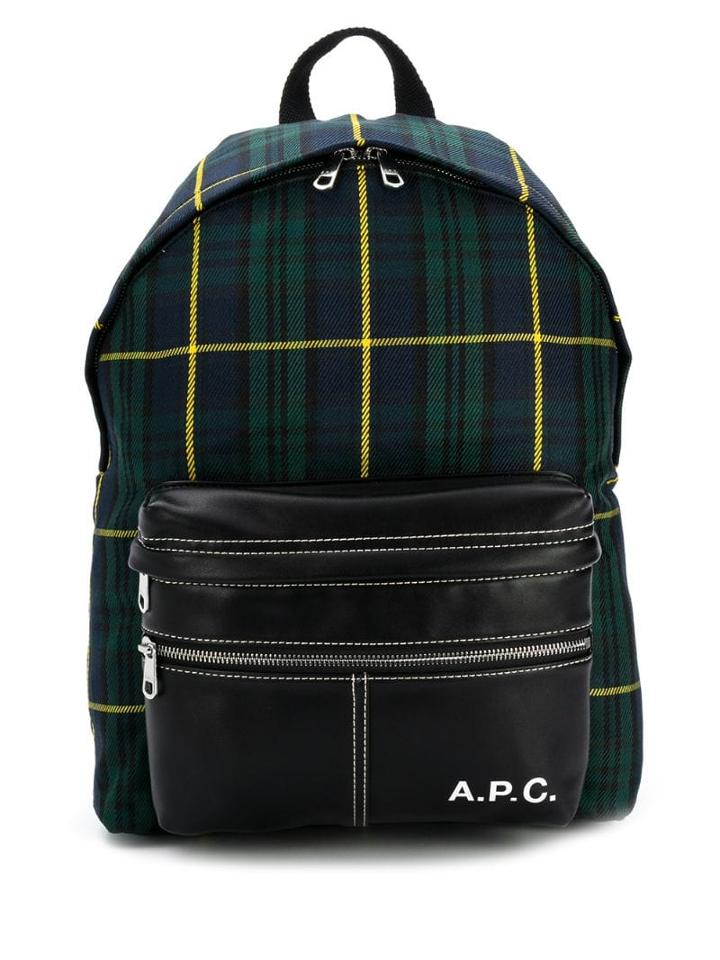 A.p.c. Tartan Camden Backpack - Blue