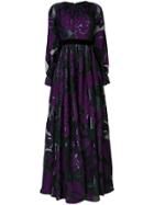 Talbot Runhof Lamé Jacquard Dress - Black