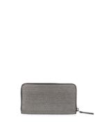 Brunello Cucinelli Bead-embellished Continental Wallet - Silver