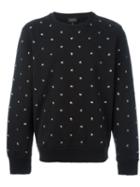 Diesel Star Stud Sweatshirt, Men's, Size: Large, Black, Cotton