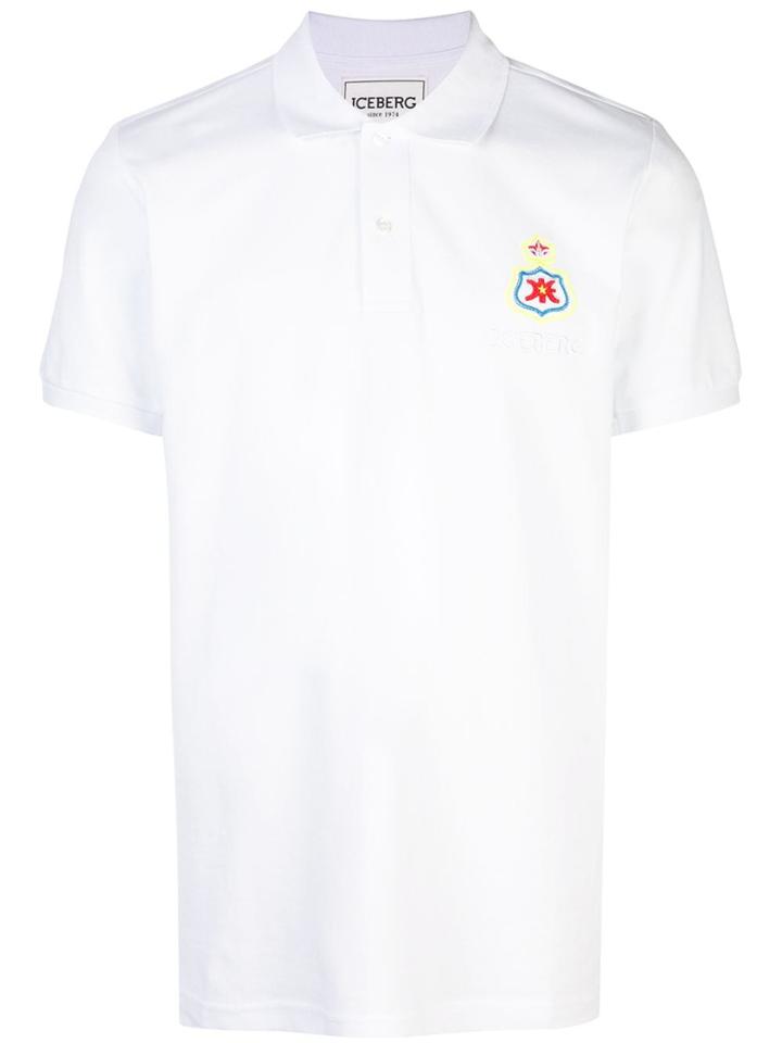 Iceberg Embroidered Logo Polo Shirt - White