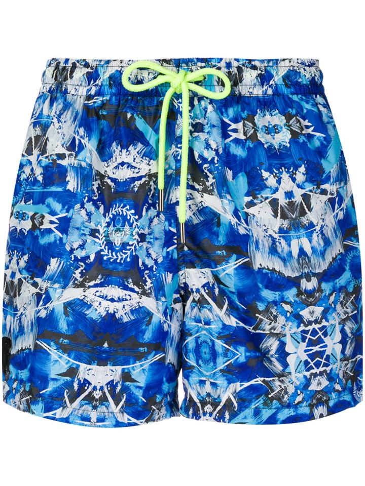 Frankie Morello Brush Stroke Swim Shorts - Blue