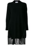 Sacai Knitted Fusion Shirt Dress - Black