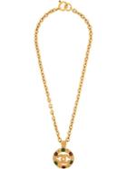 Chanel Pre-owned Chanel Chain Medallion Pendant Necklace - Gold