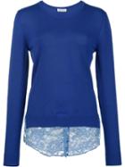 Altuzarra Lace Hem Sweater, Women's, Size: Xs, Blue, Cotton/polyamide/merino