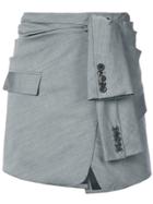 Alexander Wang Deconstructed Blazer Mini Skirt - Grey