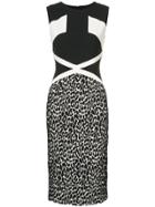 Sally Lapointe Leopard Printed Dress - Black