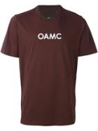 Oamc Logo Print T-shirt, Men's, Size: Xl, Pink/purple, Cotton/polyamide/spandex/elastane
