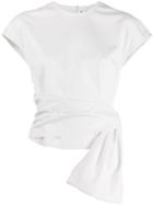 Brognano Faux-leather Top - White
