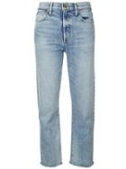 Alice+olivia High Rise Cropped Jeans - Blue