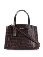 Coach Charlie Croc-effect Tote - Brown
