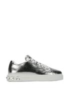 Miu Miu Embellished Metallic Sneakers - Silver