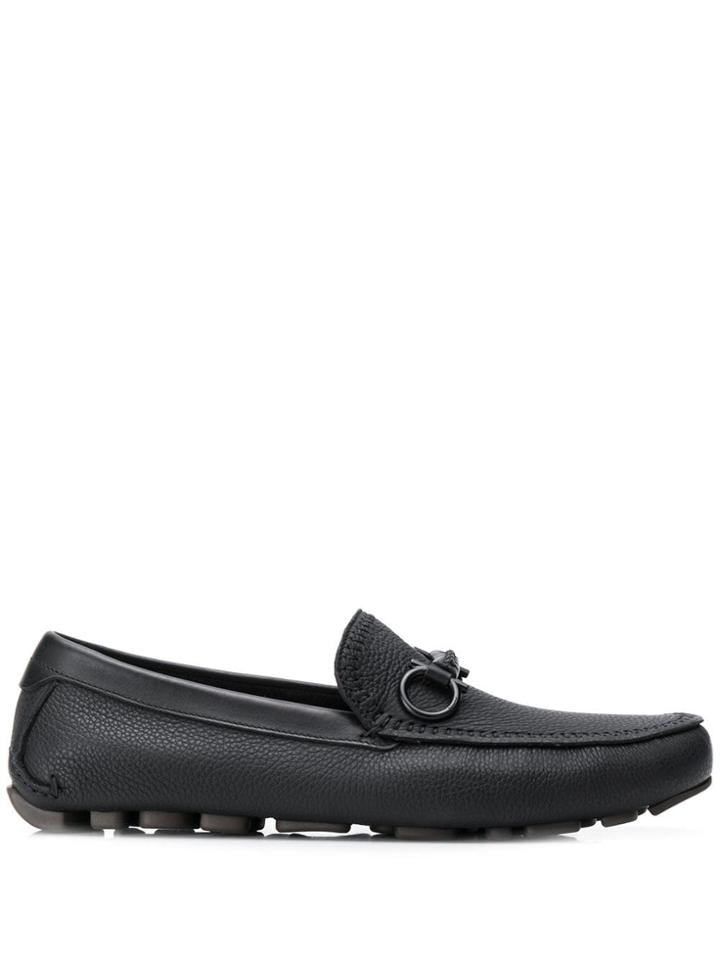 Salvatore Ferragamo Driving Loafers - Black