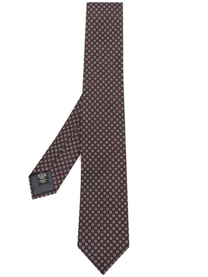 Ermenegildo Zegna Box Patterned Tie - Red