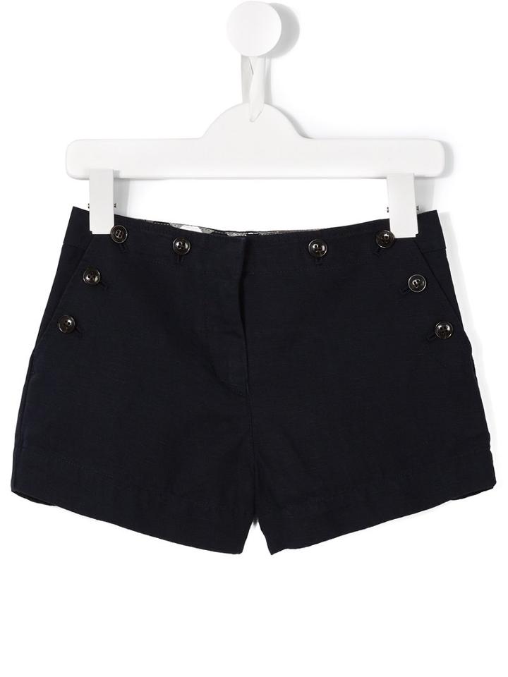 Burberry Kids Tailored Shorts, Toddler Girl's, Size: 4 Yrs, Blue