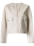 Des Prés Zip Up Jacket - Neutrals