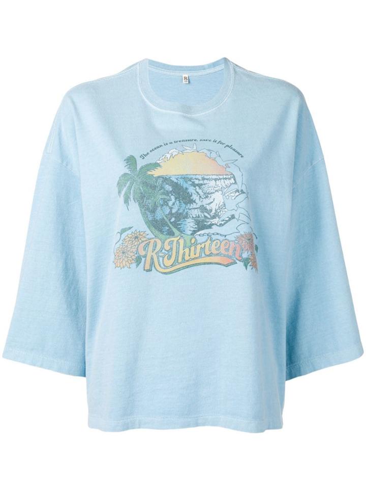 R13 Oversized Graphic T-shirt - Blue