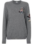 Valentino Tattoo Beaded Jumper - Grey