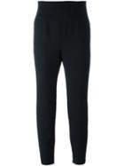 Alexander Mcqueen High Waisted Cigarette Trousers, Women's, Size: 38, Black, Polyamide/spandex/elastane/wool