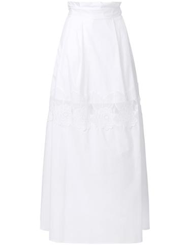 Isabelle Blanche High-waist Flared Skirt - White