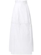 Isabelle Blanche High-waist Flared Skirt - White