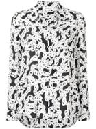 Dvf Diane Von Furstenberg Chain Print Long-sleeve Blouse - Black