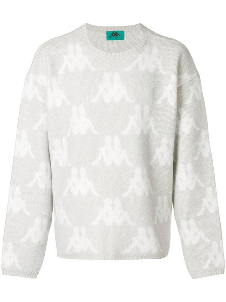 Paura Printed Logo Sweater - Grey