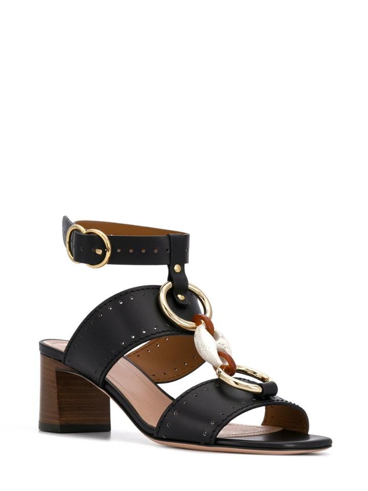 Bally Hoop Detail Sandals - Black