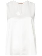 Blanca V-neck Tank Top - White