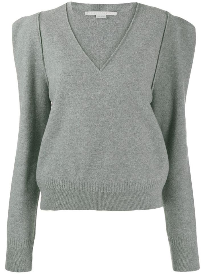 Stella Mccartney Structured Shoulder Jumper - Grey