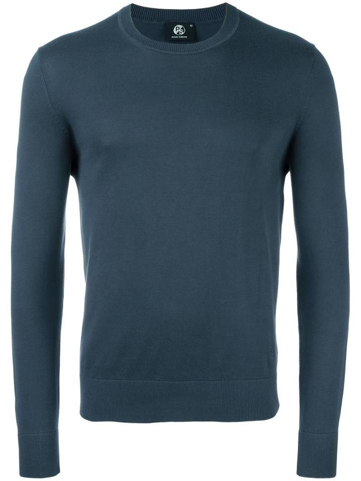 Ps By Paul Smith Crew Neck Jumper, Men's, Size: Small, Grey, Cotton/nylon/spandex/elastane