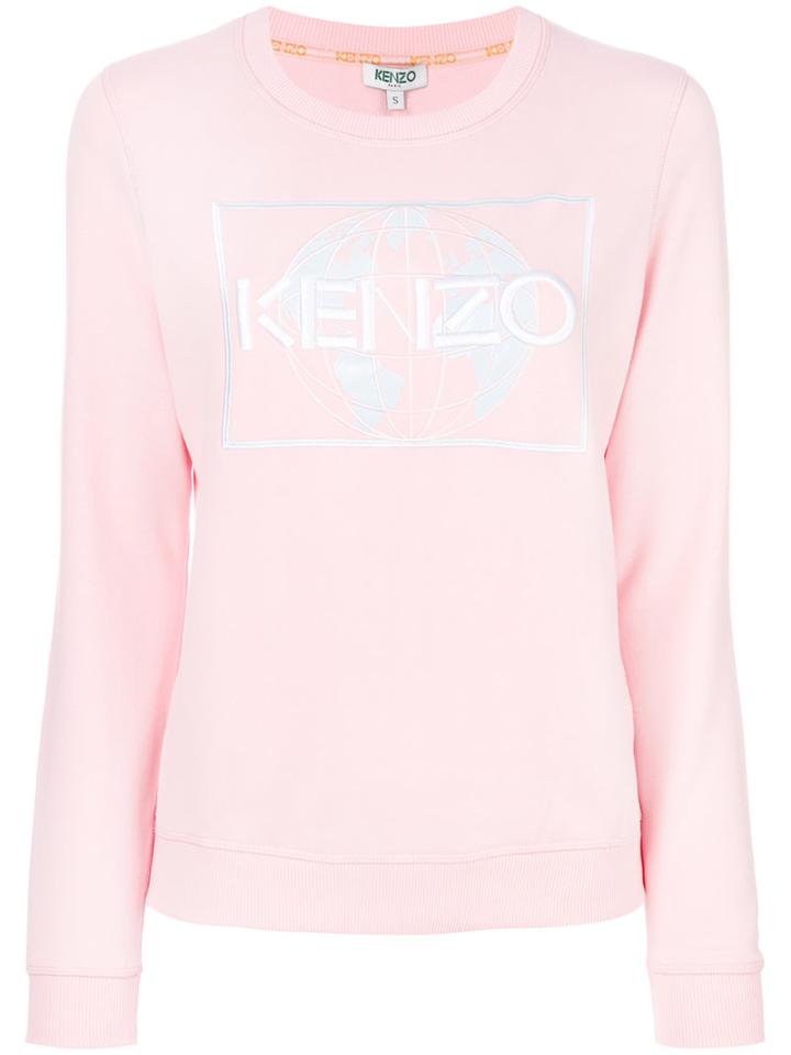 Kenzo - Kenzo Earth Sweatshirt - Women - Cotton/polyester - S, Pink/purple, Cotton/polyester